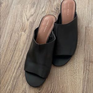 Zara black mules with heel